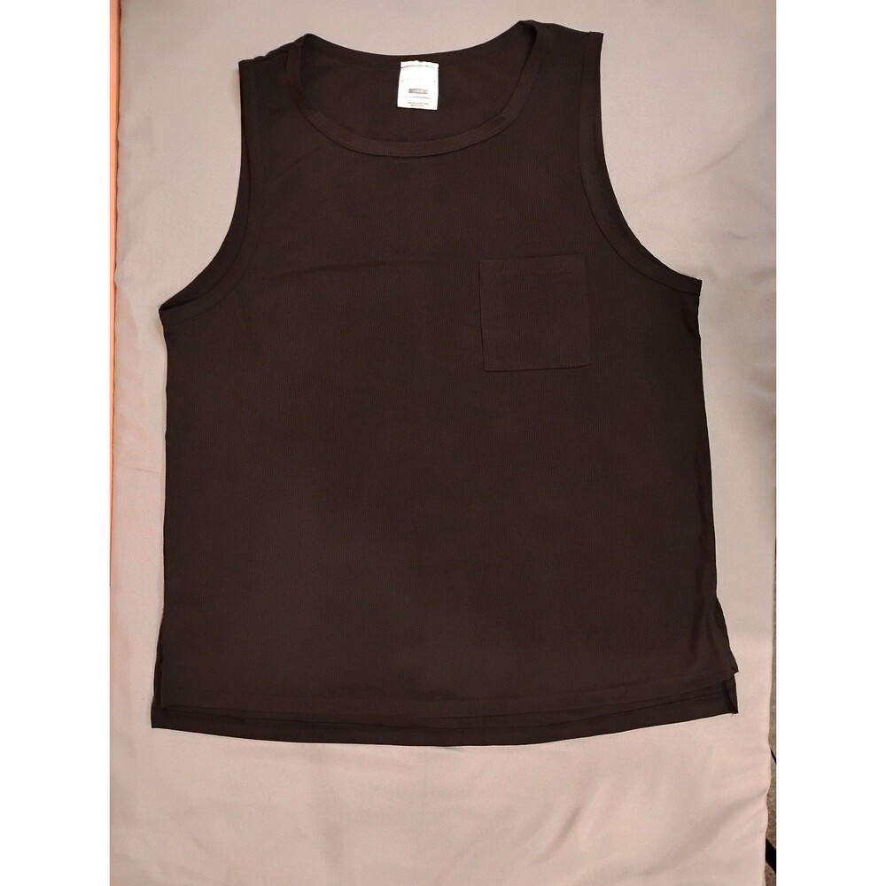 Women's Laundry by Shelli Segal Ribbed Tank Top Black Large NWOT